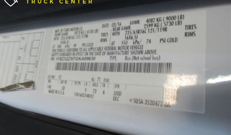 
								2016 Ford Transit T350 12 Passenger full									